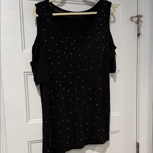 Belldini Black Top with Silver Accents